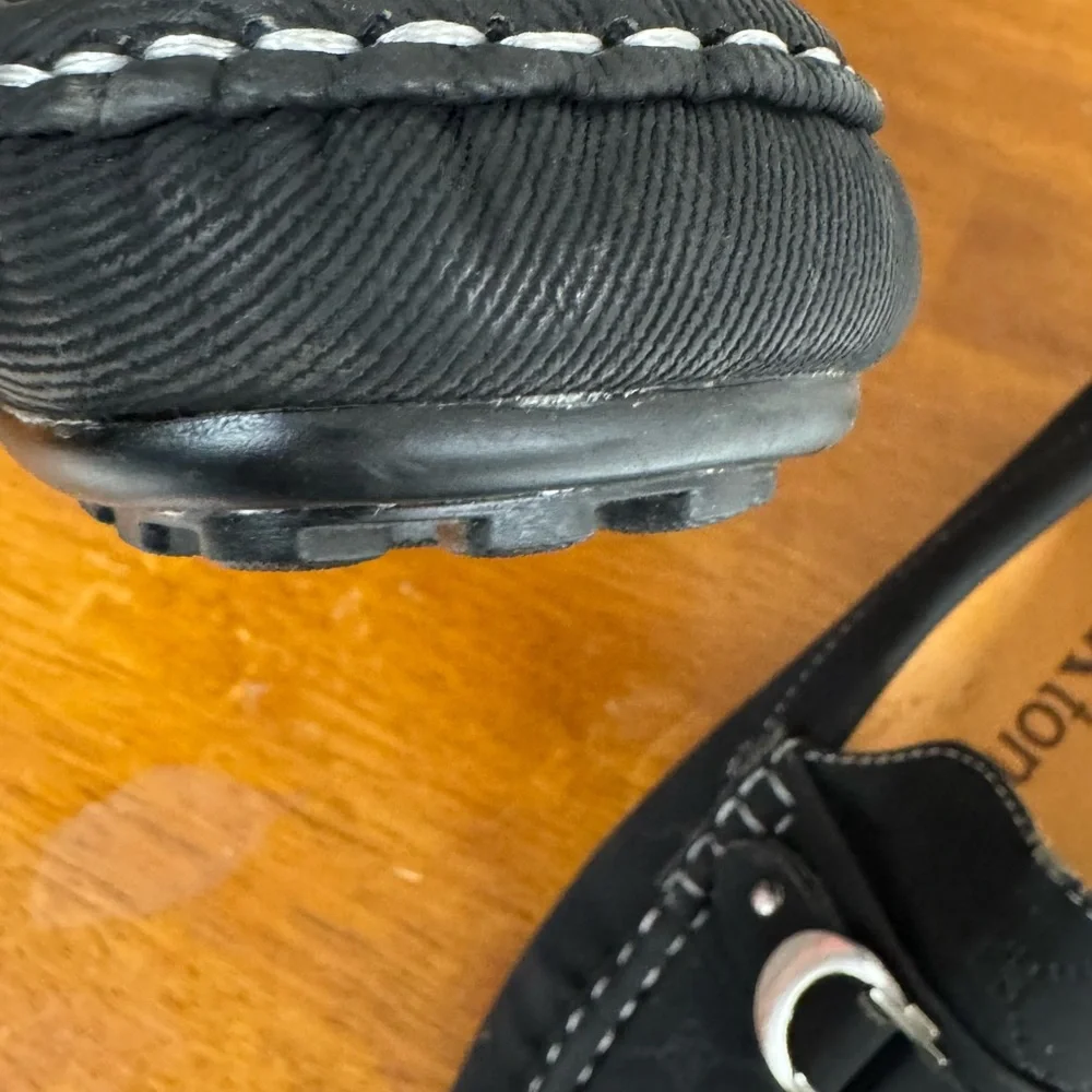 Brixton Men's Marvin Black Loafers driving moccasin size 9 see pics some wear